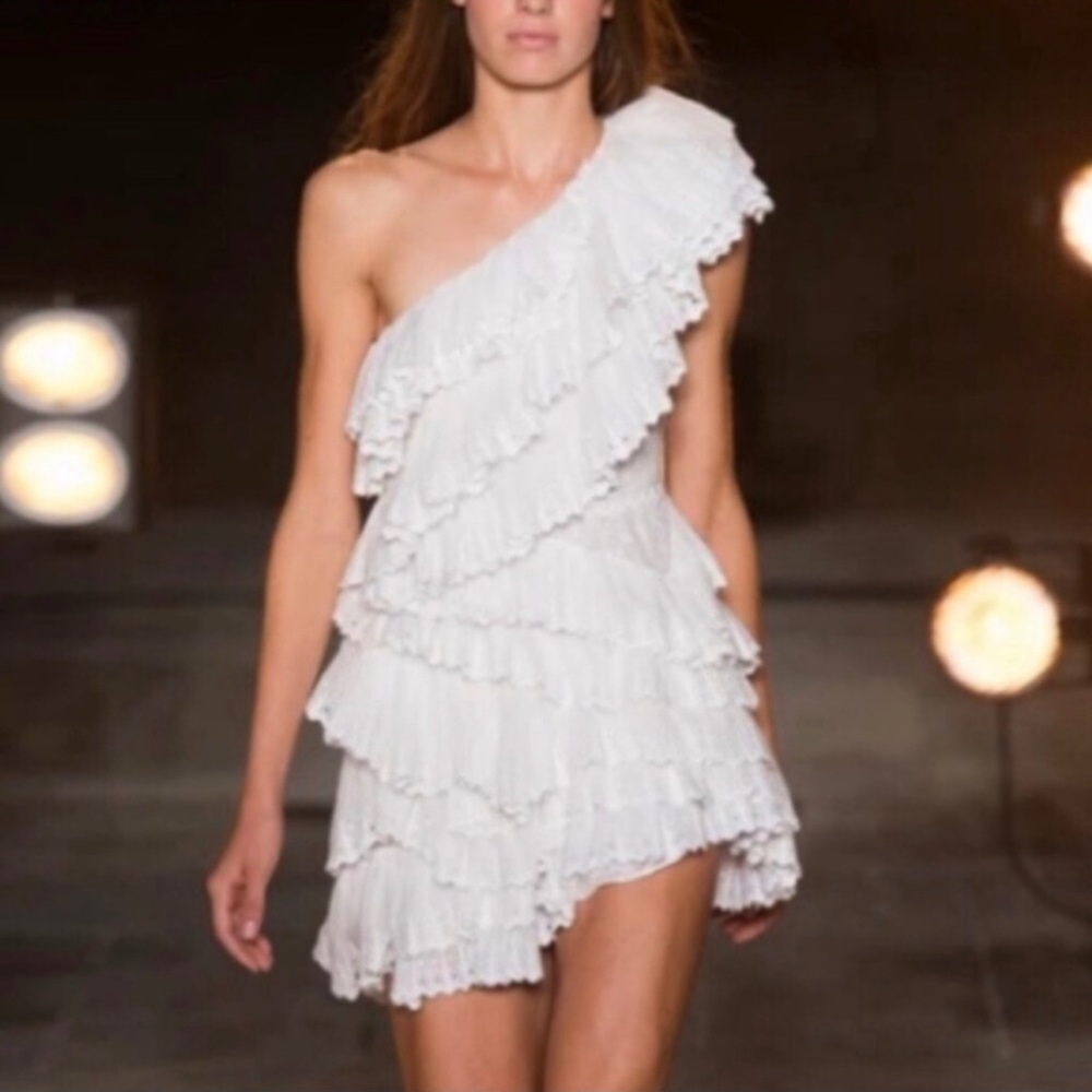 🤍Chelsea & Violet One Shoulder Ruffle Dress - Picture 6 of 6